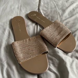 Giuseppe zanotti rose gold sandals